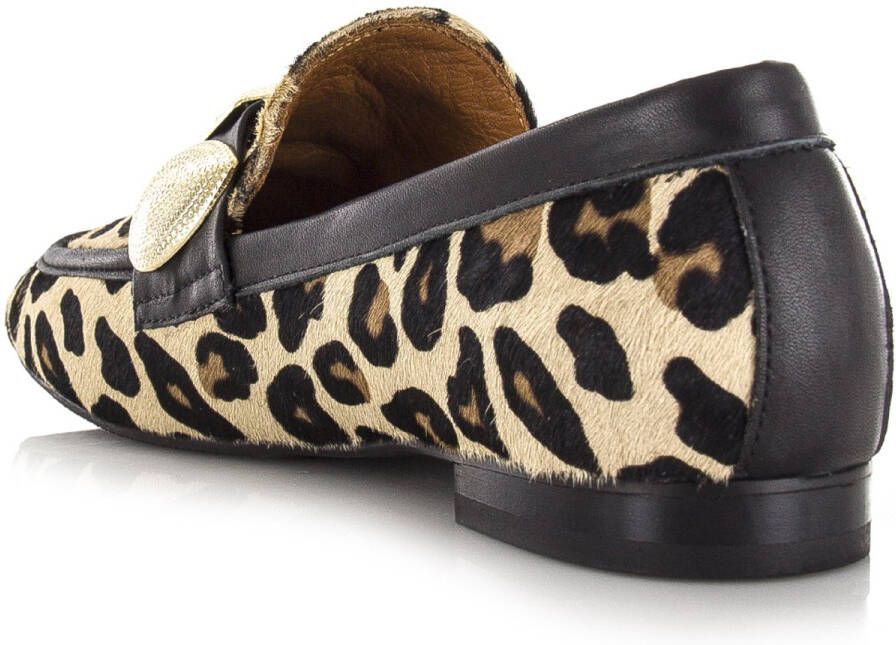 Babouche Lulu panterprint loafers Leer Dames