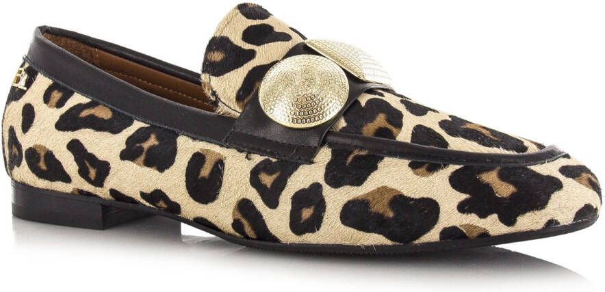 Babouche Lulu panterprint loafers Leer Dames