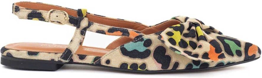 Babouche Sofie slingback sandalen Beige Leer Slingback sandalen Dames