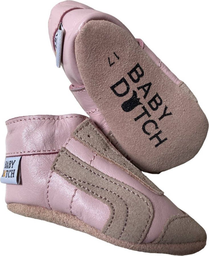 Baby Dutch Roze leren babyslofjes van Jogger maat L ( )