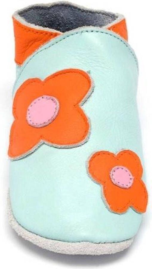Baby Dutch babyslofjes Flower Power lichtblauw