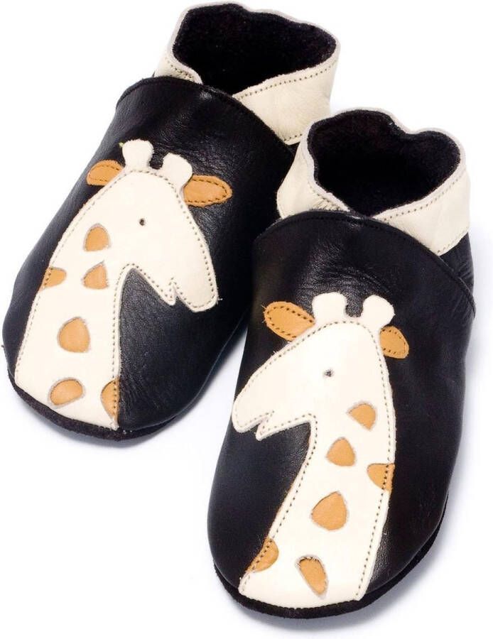 Baby Dutch Babyslofjes jongens bruin giraffe