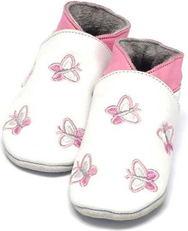Baby Dutch Babyslofjes meisjes wit Vlinder