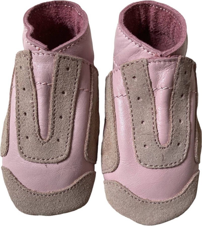 Baby Dutch Roze leren babyslofjes van Jogger maat L ( )