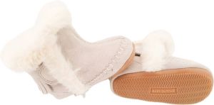 Baby Dutch Winterschoen Baby Hoge Bootie Grijs - Boot Bont Suede Klittenbandsluiting