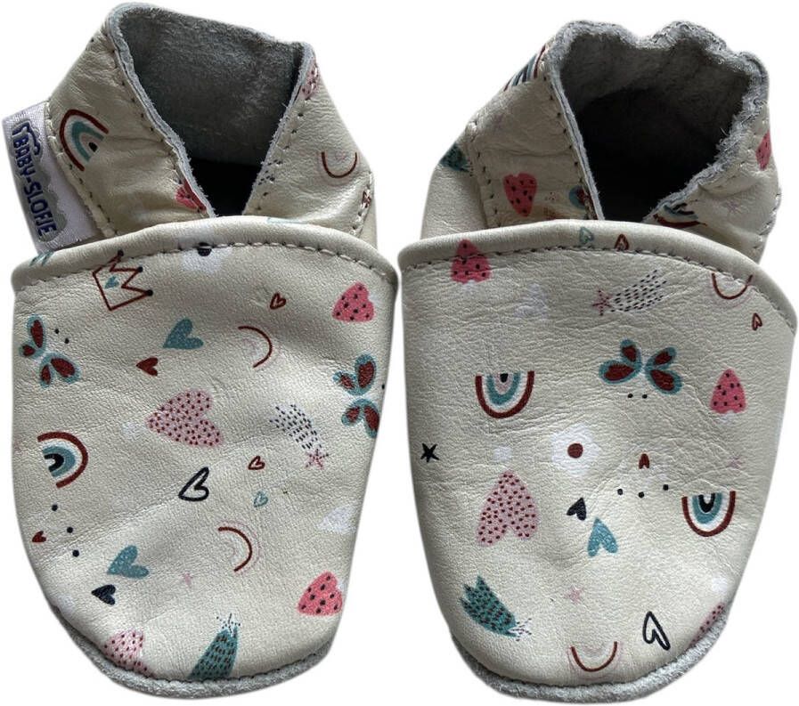 Baby-slofje Bedrukte vrolijk leren babyslofjes van