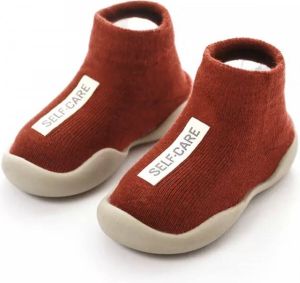 Baby-slofje.nl Anti-Slip schoenen voor kinderen Sloffen van Baby-Slofje Herfst Winter Donkerrood