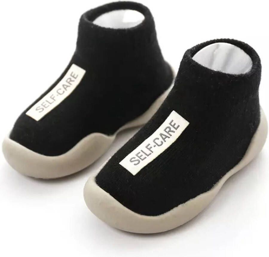 Baby-slofje.nl Anti-slip schoenen voor kinderen sloffen van Baby-Slofje herfst Winter Zwart