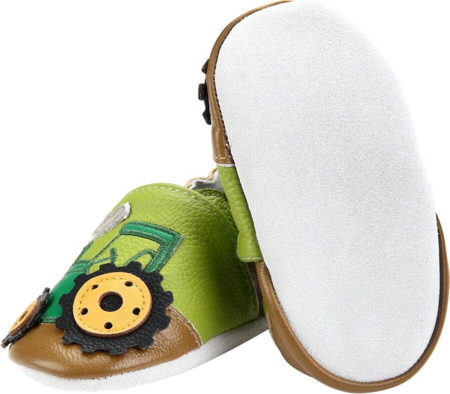 Baby-slofje.nl Leren babyslofjes van Baby-Slofje Tractor