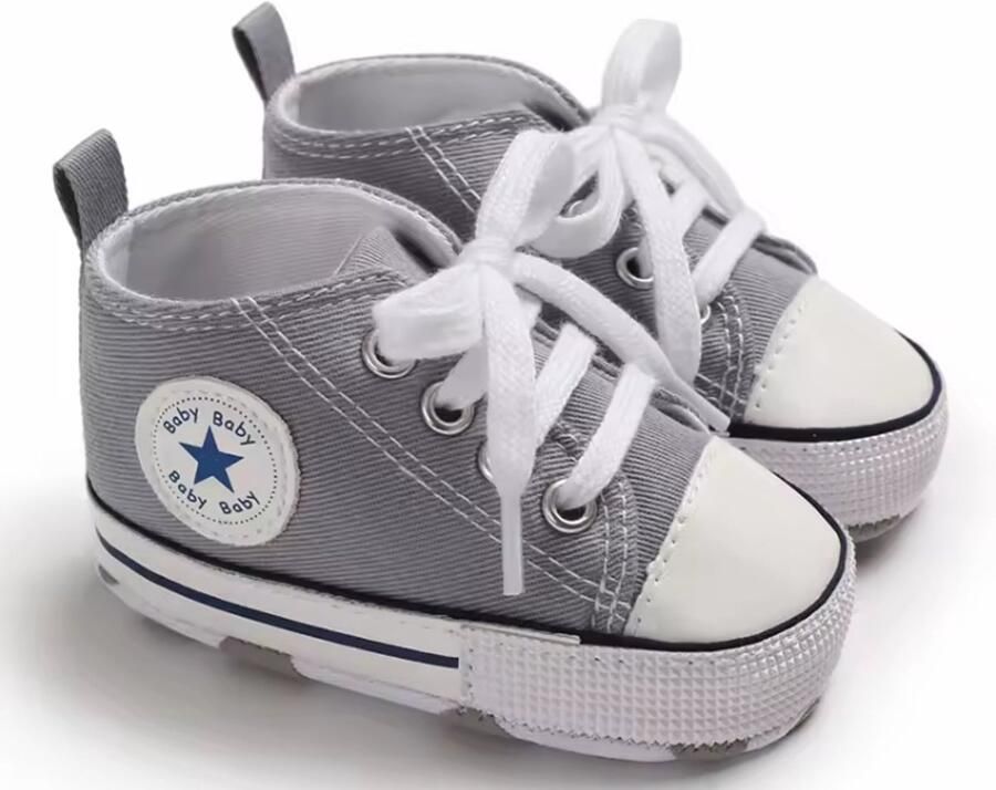 Baby-slofje.nl Stoere Baby Schoenen Babysneakers van Baby-Slofje Grijs (