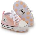 Baby-slofje.nl Stoere Baby Schoenen Babysneakers van Baby-Slofje Zalm met glitter ( - Zalm