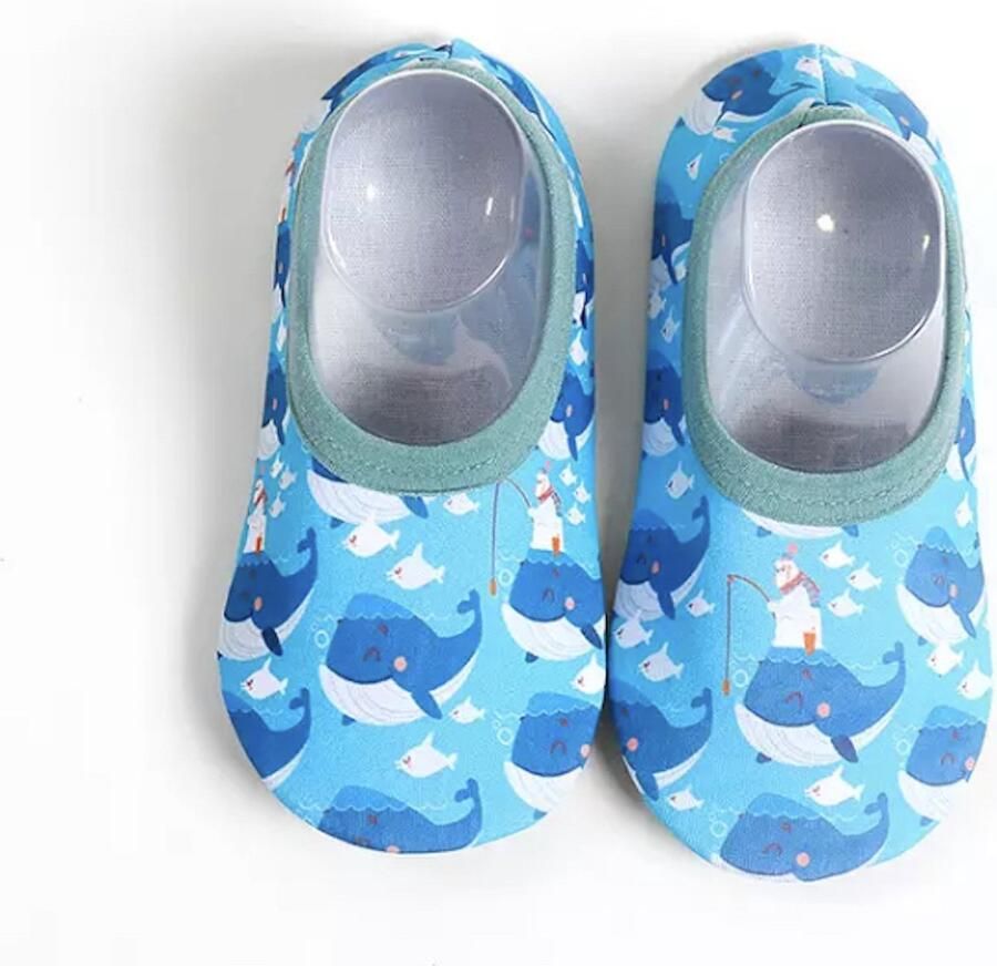 Baby-slofje.nl Zwemschoentjes Waterschoentjes Strandschoentjes Anti-slipzool van Baby-Slofje maat S Walvis
