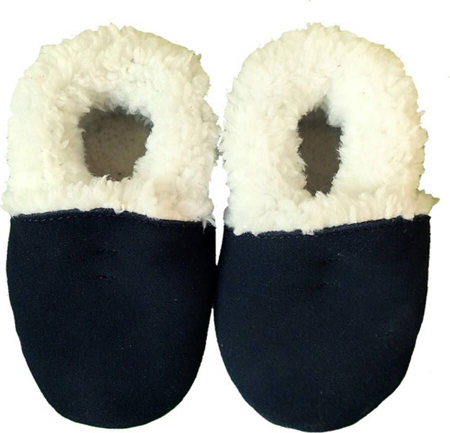 Baby-slofje.nl Babyslofjes winter suede van Baby-slofje Donkerblauw