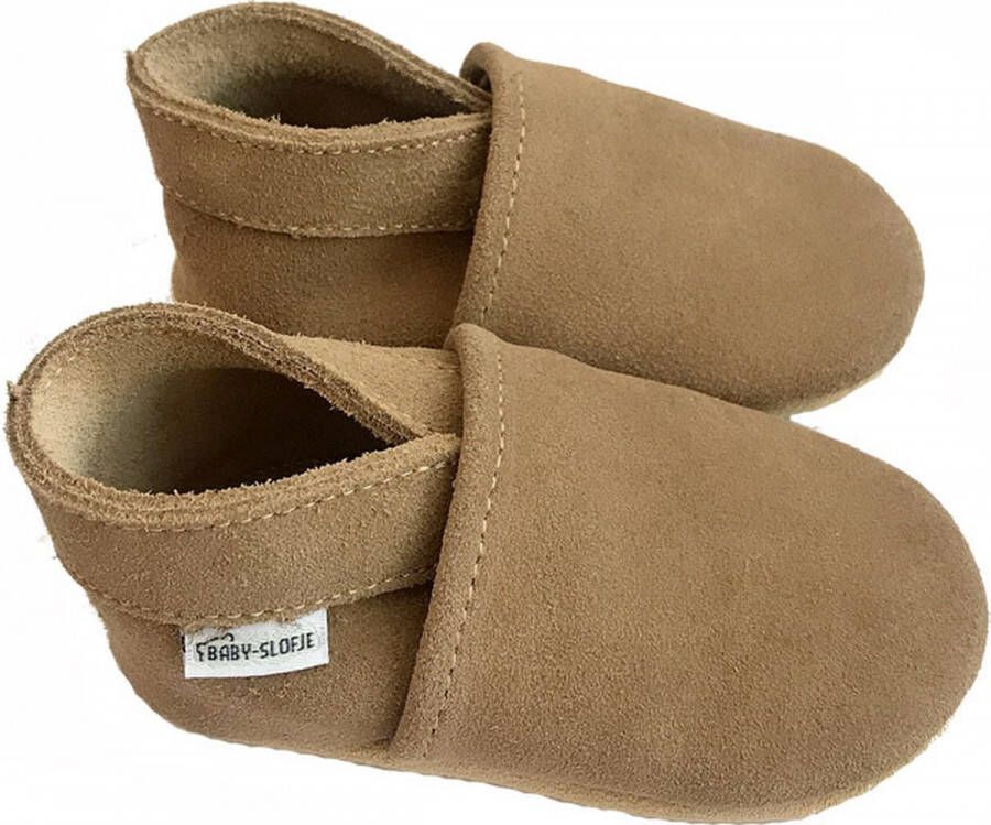 Baby-slofje.nl Bruine suede babyslofjes van Baby-Slofje Coca Mocha