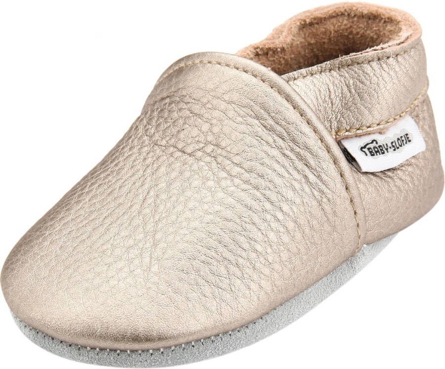 Baby-slofje.nl Goudkleurige effen babyslofjes van Baby-Slofje - Foto 2