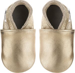 Baby-slofje.nl Goudkleurige effen babyslofjes van Baby-Slofje