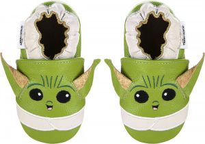 Baby-slofje.nl Groene leren babyslofjes van Baby-Slofje Green Yoda