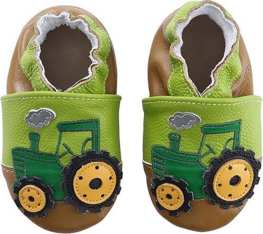 Baby-slofje.nl Leren babyslofjes van Baby-Slofje Tractor