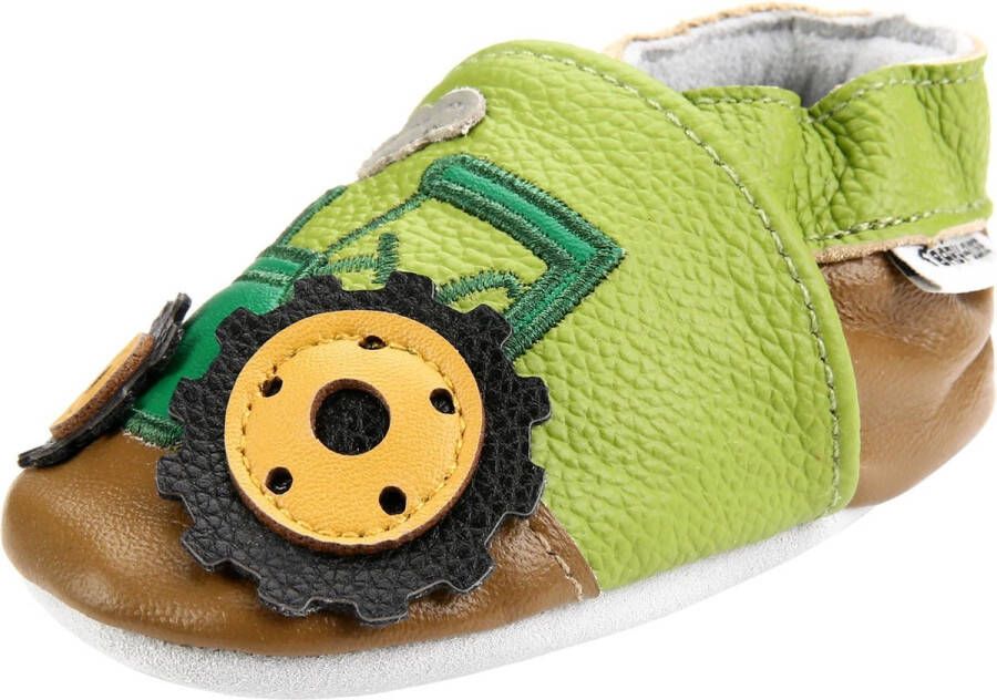 pk nikkel timmerman Baby-slofje.nl Leren babyslofjes van Baby-slofje Tractor 24 - Schoenen.nl