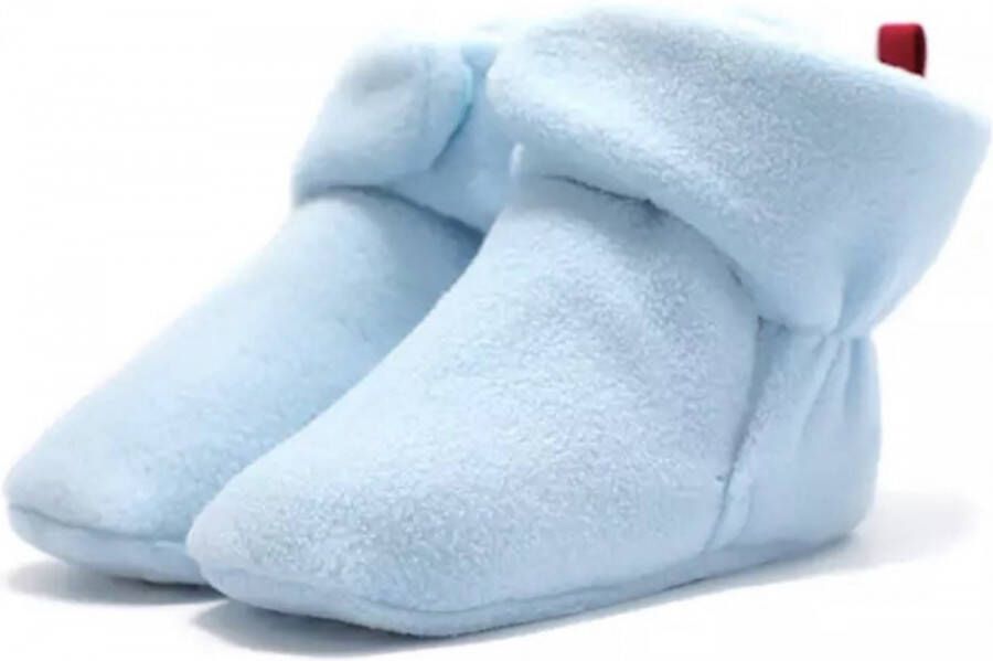 Baby-slofje.nl Lichtblauwe fleece babyslofjes van Baby-Slofje cm ( 12-18 maanden)