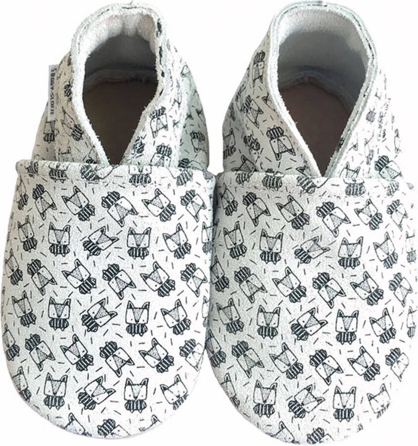Baby-slofje.nl Lichtgrijze suede babyslofjes van Wall-Vis