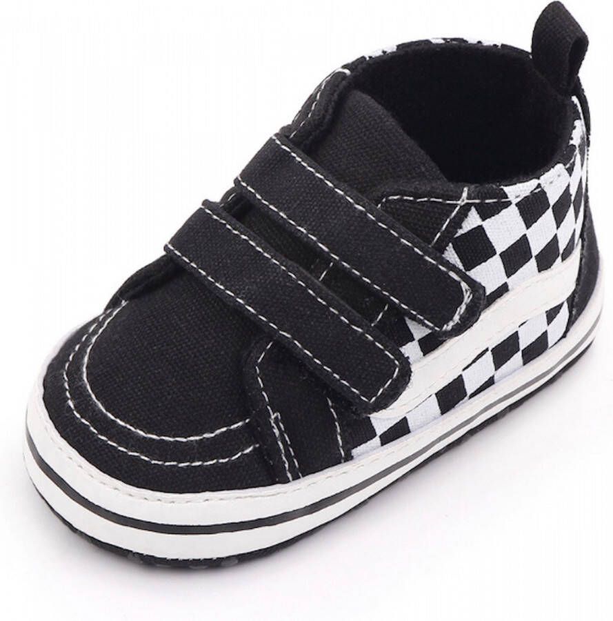 Baby-slofje.nl Stoere hoge baby schoenen babysneakers van Baby-Slofje zwart ( 13 cm)