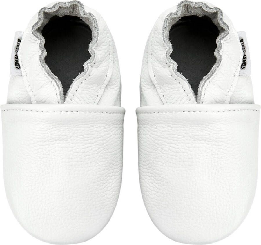 Merkloos Sans marque Witte effen babyslofjes van Baby-Slofje -12 mnd