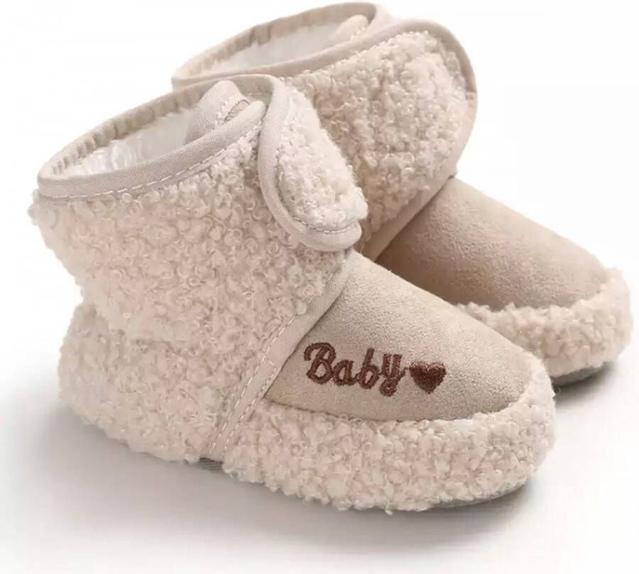 Baby-slofje.nl Zachte en warme sloffen Pantoffels voor baby van Baby-Slofje Beige -12 maanden