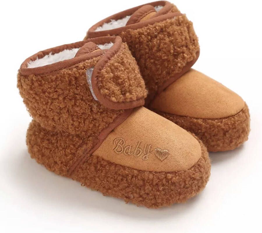 Baby-slofje.nl Zachte en warme sloffen Pantoffels voor Baby van Baby-Slofje Bruin -6 maanden - Foto 1