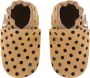 Baby-slofje.nl Zandkleurige suede babyslofjes met stippen van Baby-Slofje 18-24 maanden - Thumbnail 1