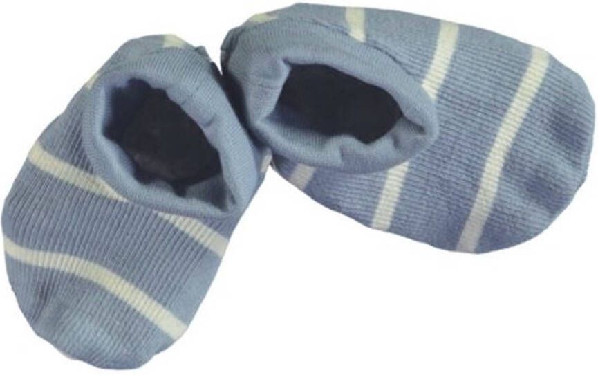 Babylook Fashion Babylook Striped Rib Slofjes Newborn Faded Denim