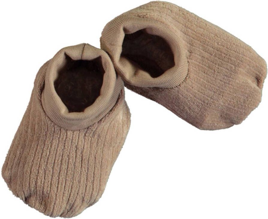 Babylook Fashion Babylook Velvet Rib Slofjes Newborn Warm Taupe