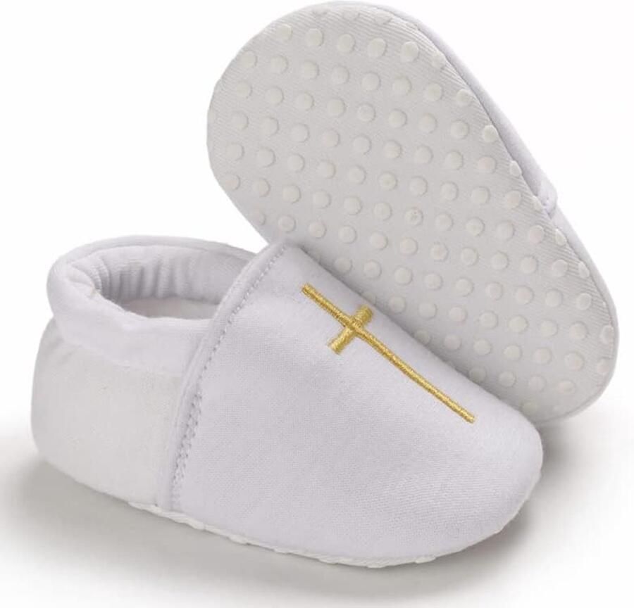 Babypantoffels van zacht katoen met flexibele zool huispantoffels dooplaarzen ade de schoenen voor en