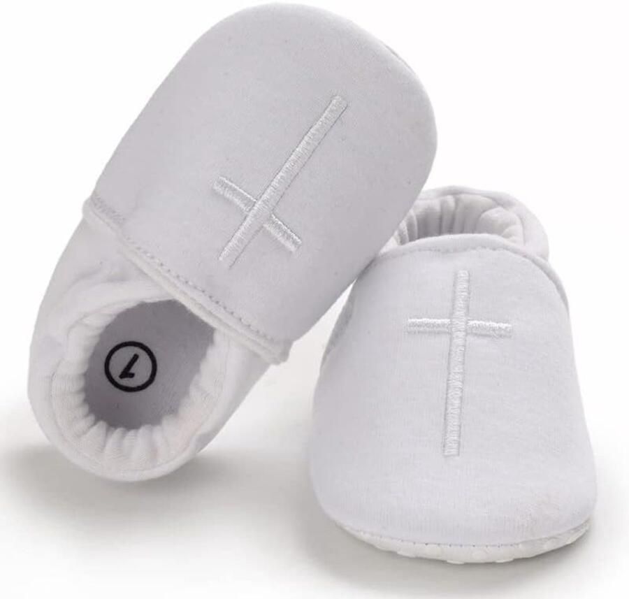 Babypantoffels van zacht katoen met flexibele zool huispantoffels dooplaarzen ade de schoenen voor en