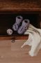 BabyRoomBoom Baby slofjes Merino Wol met chette Paars - Thumbnail 1