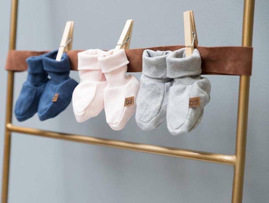 Baby's Only Slofjes Melange Grijs 3 6 mnd 100% ecologisch katoen GOTS - Foto 2