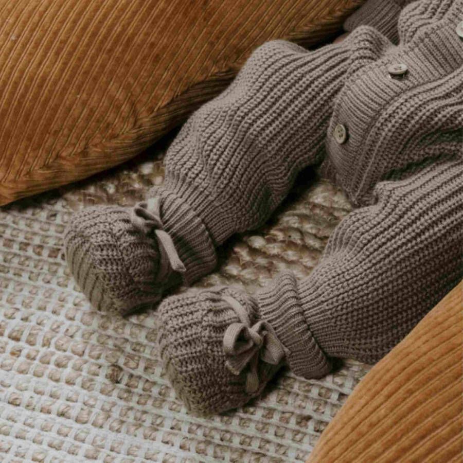 Baby's Only Slofjes teddy Soul Mokka 0 3 mnd 100% ecologisch katoen GOTS