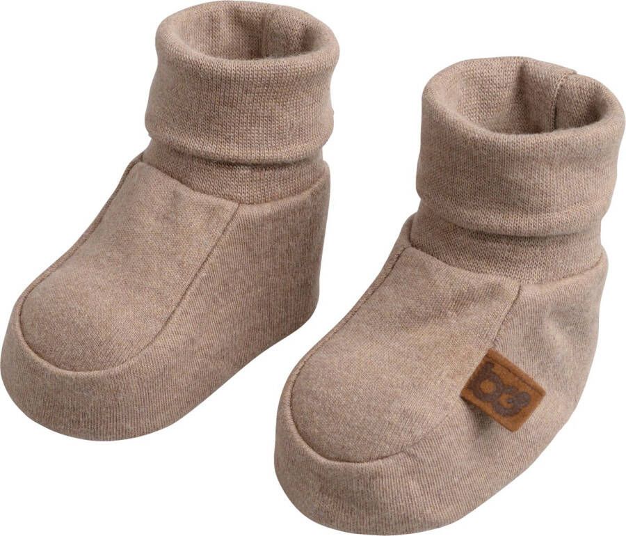 Baby's Only Slofjes Melange Clay 0-3 mnd 100% ecologisch katoen GOTS
