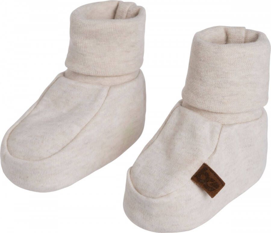 Baby's Only Slofjes Melange Warm Linen 0 3 mnd 100% ecologisch katoen GOTS