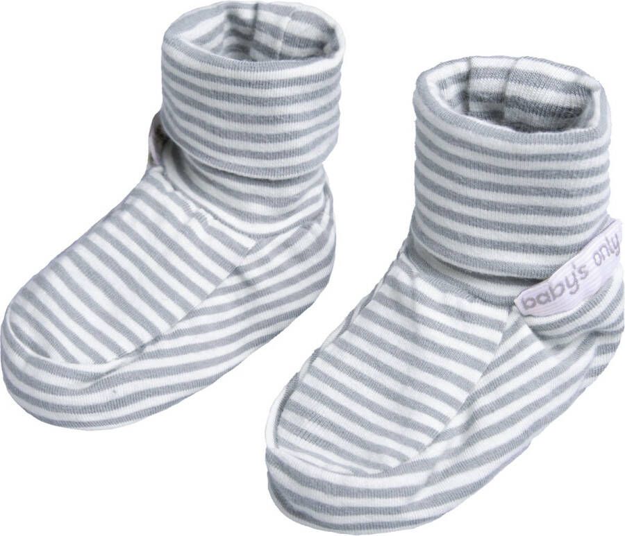 Baby's Only Slofjes Stripe Baby Schoentjes Baby Sokjes Nordic Blue 100% ecologisch katoen GOTS