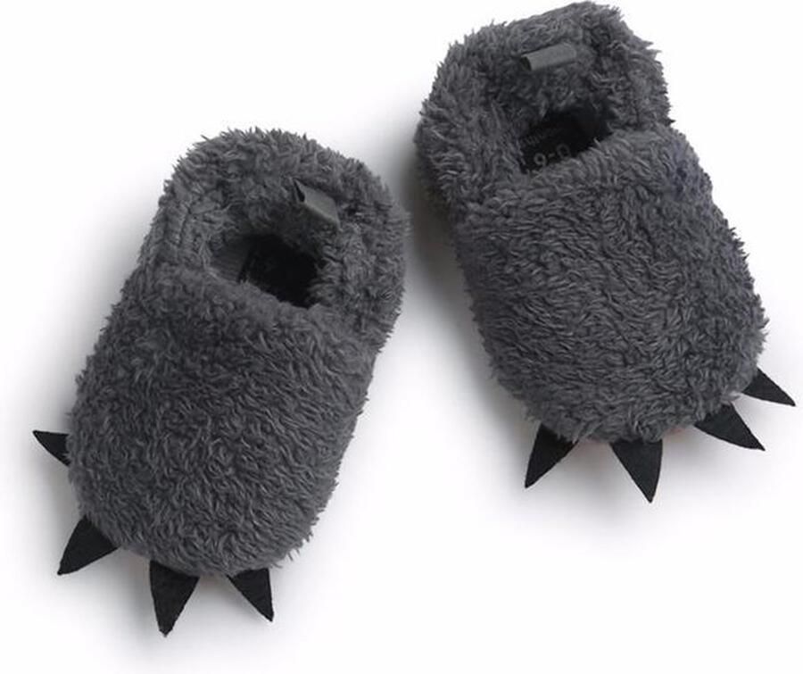 Babyslofjes Berenpootjes Grijs Baby Slofjes