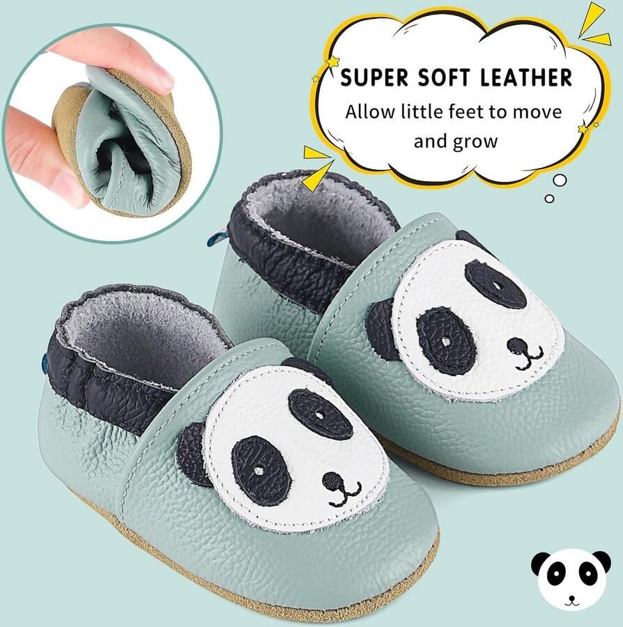 Babyslofjes Leren Kruipschoenen Antislip Zachte Zool Baby Eerste Schoentjes