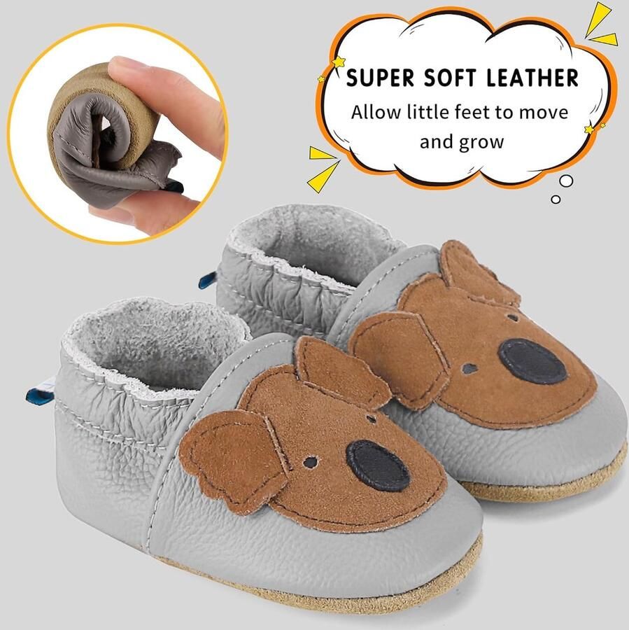 Babyslofjes Leren Kruipschoenen Antislip Zachte Zool