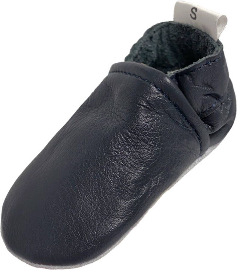BabySteps Leren Babyslofjes -Antraciet Grijs Antislip Suède Zool Zachte Baby Slofjes Eerste Stapjes & - Foto 2
