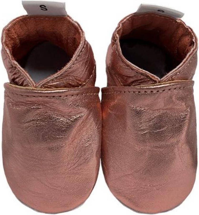 Babysteps leren babyslofjes roségoud Meisjes Leer Effen 24 25