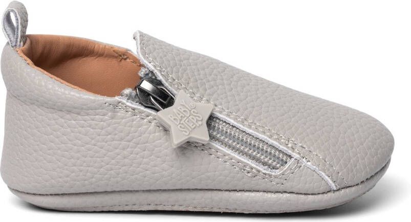 BabySteps Nox Ash Grey Leren Babyschoentjes met Antislip Zool Eerste Stapjes Binnen en Buiten Grijs