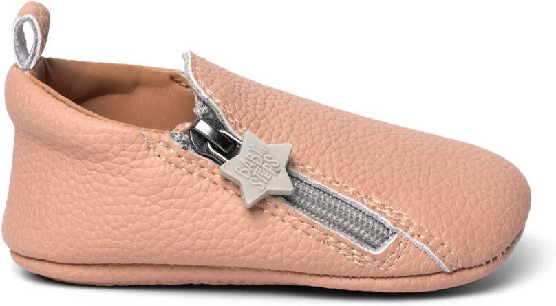 BabySteps Nox Blush Eerste Loopschoentjes Leer Antislip Zool Binnen en Buiten Roze