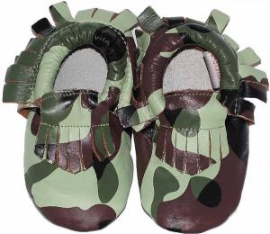 BabySteps slofjes Moccasins Camo Green Ibiza Style extra small