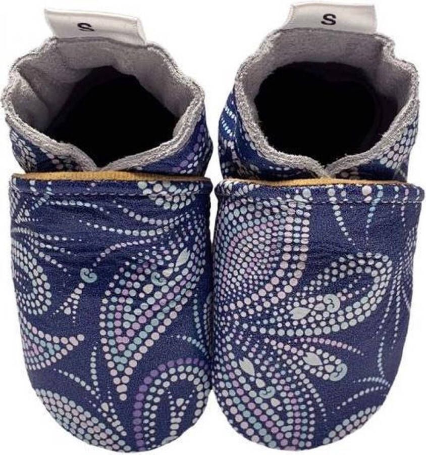 BabySteps babyslofjes Paisley dotted Blue