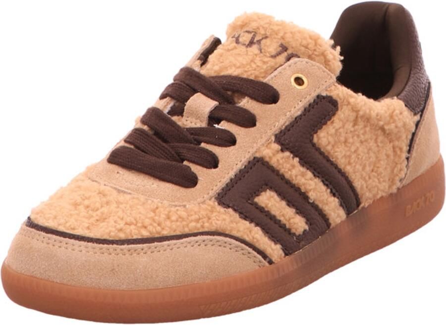 Back 70 dames veterschoenen beige